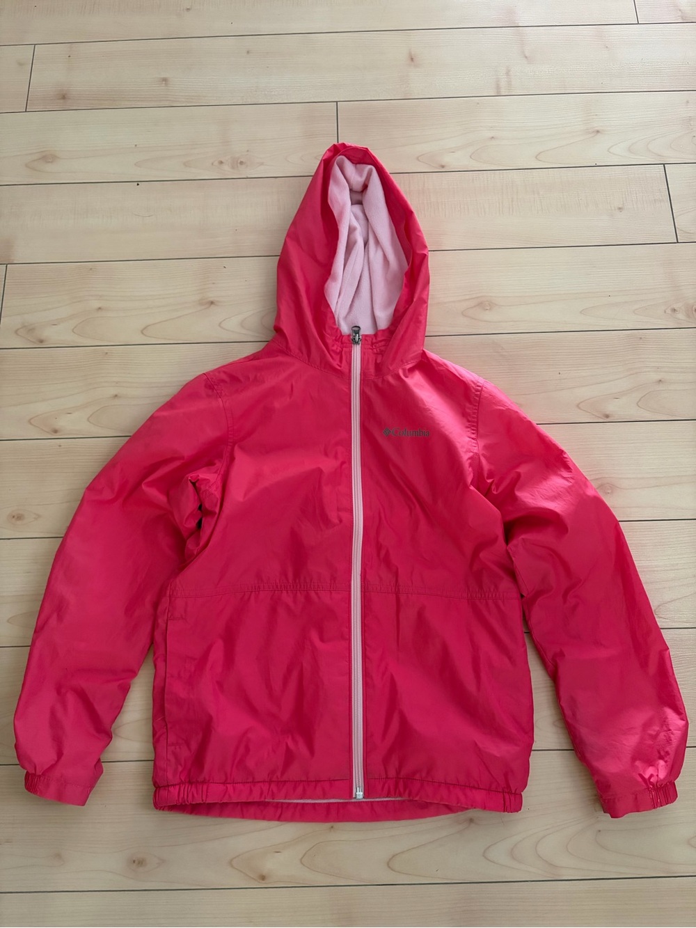 Columbia Kids Pink Hooded Windbreaker Jacket